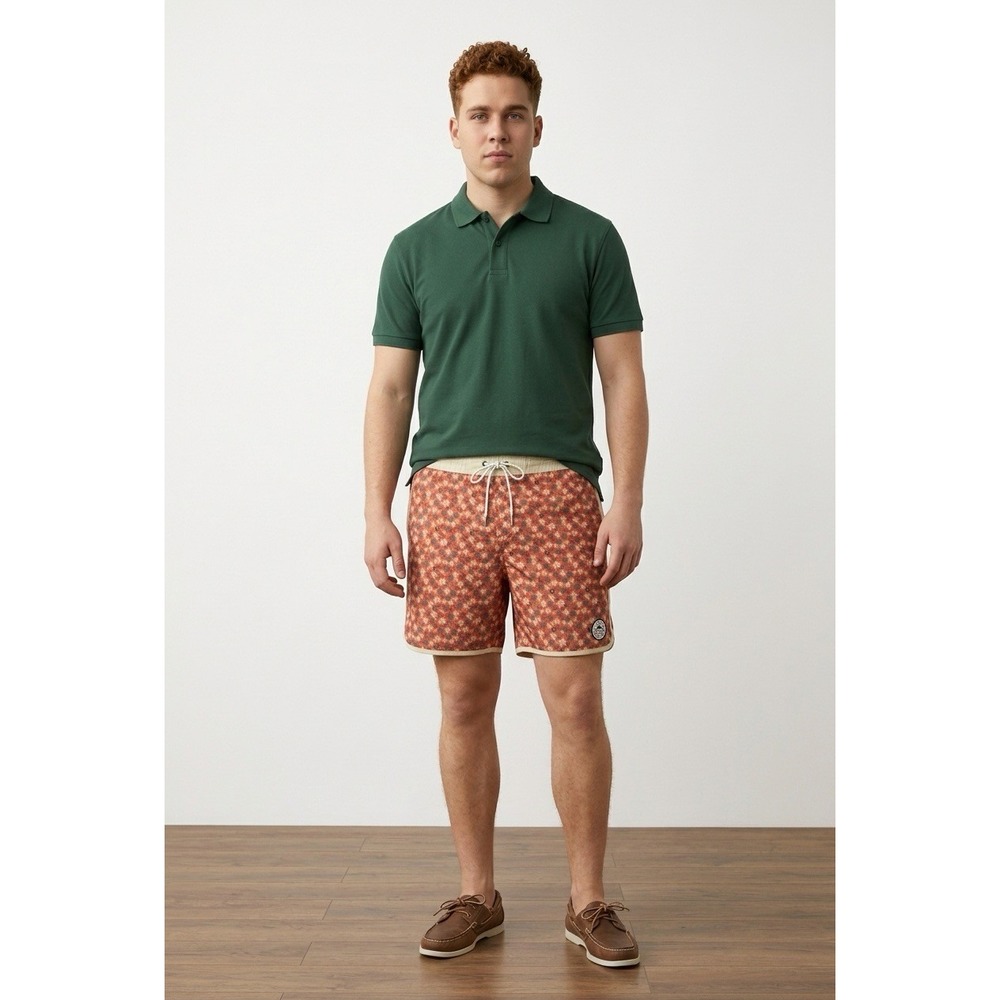 O'Neill Mens Cruzer Scallop 18 Board Shorts Orange Floral Hyperfreak Size 38 NEW - Picture 7 of 7